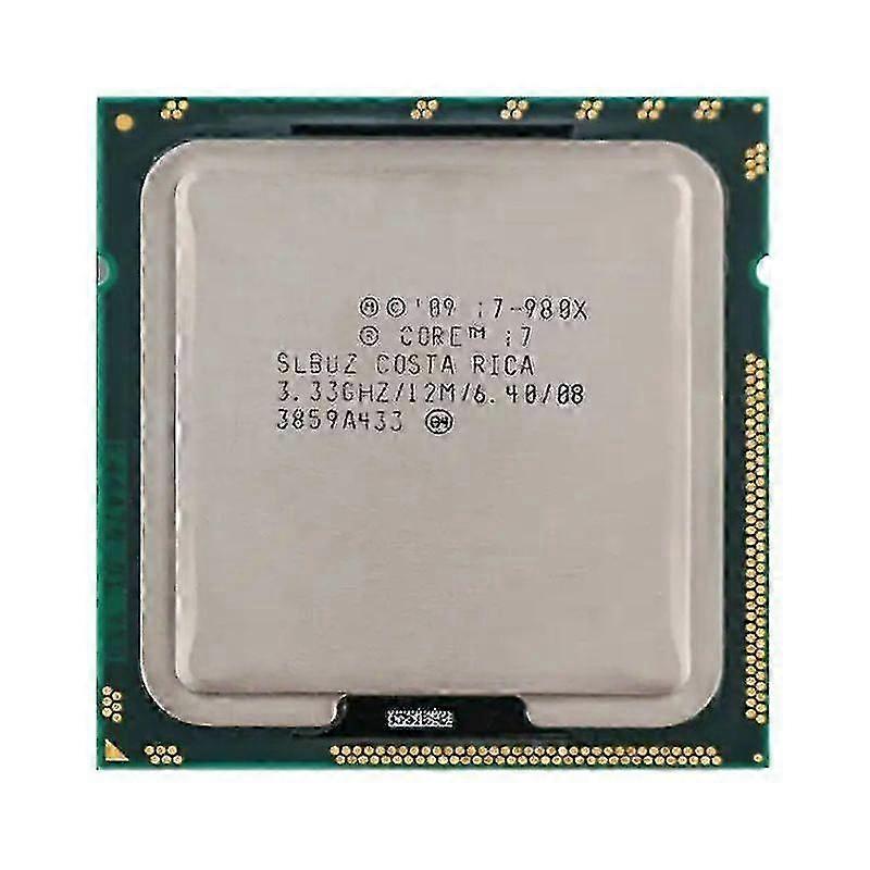 Core i7-980X CPU - Socket LGA 1366 6 Cores 12 Threads 3.33GHz 12MB L3 Cache 130W.