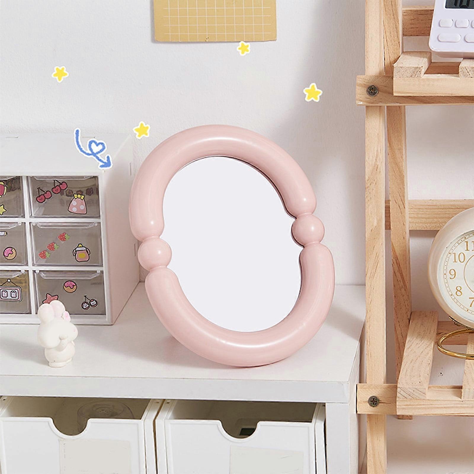 5.19*7.08 Inch Desktop Makeup Mirror, Portable Princess Mirror, Table Desk Wall Hanging Dual-Purpose Foldable Multifunctional Mirror