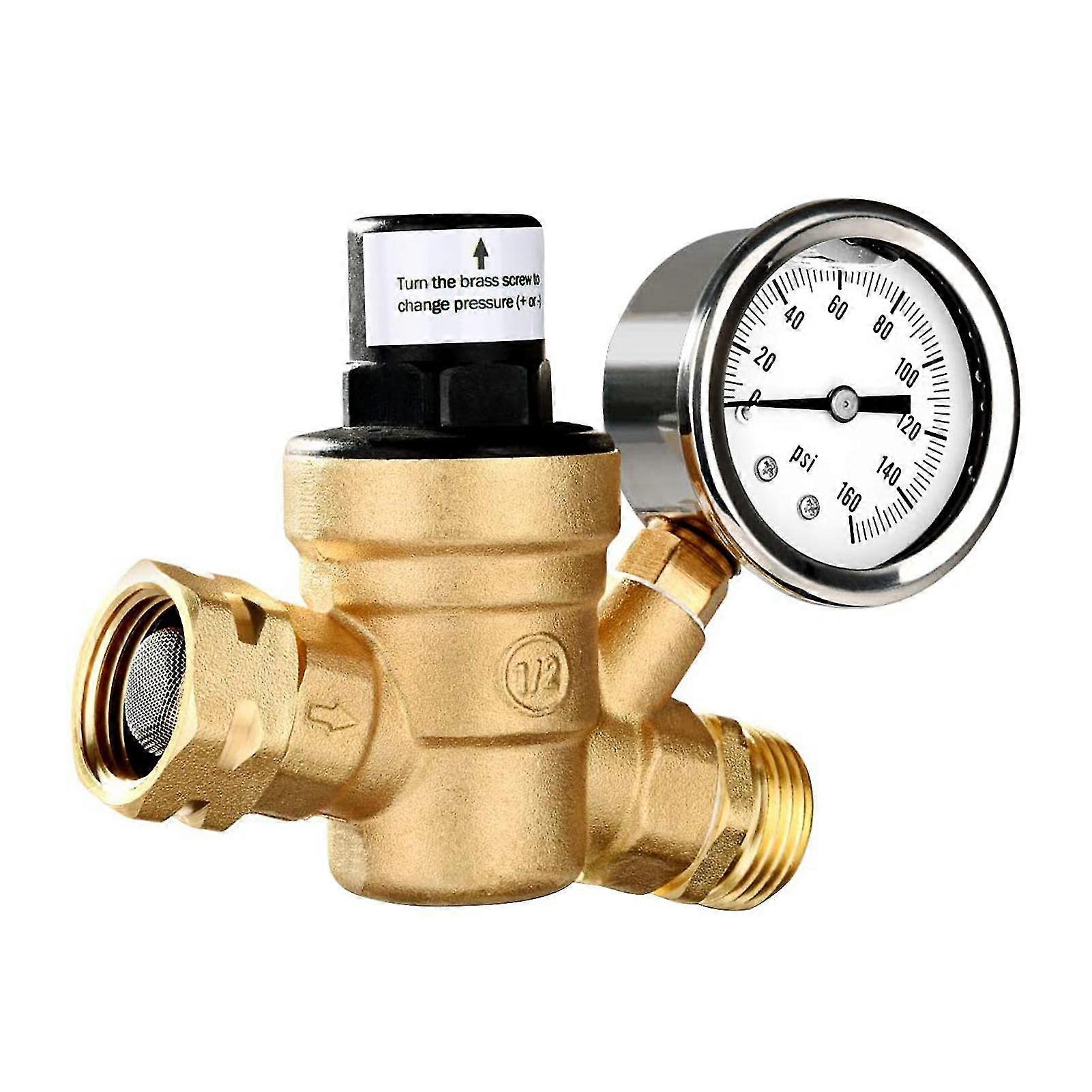 Lead-Free Pressure Reducing Valve Brass Adjustable for Water Distribution Systems