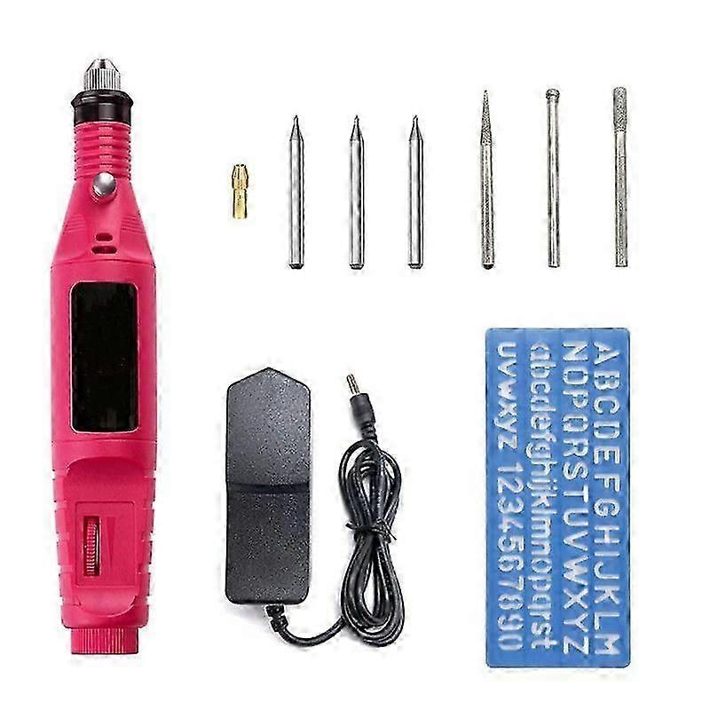 Electric engraving pen with cord, engraving tool, etching kit