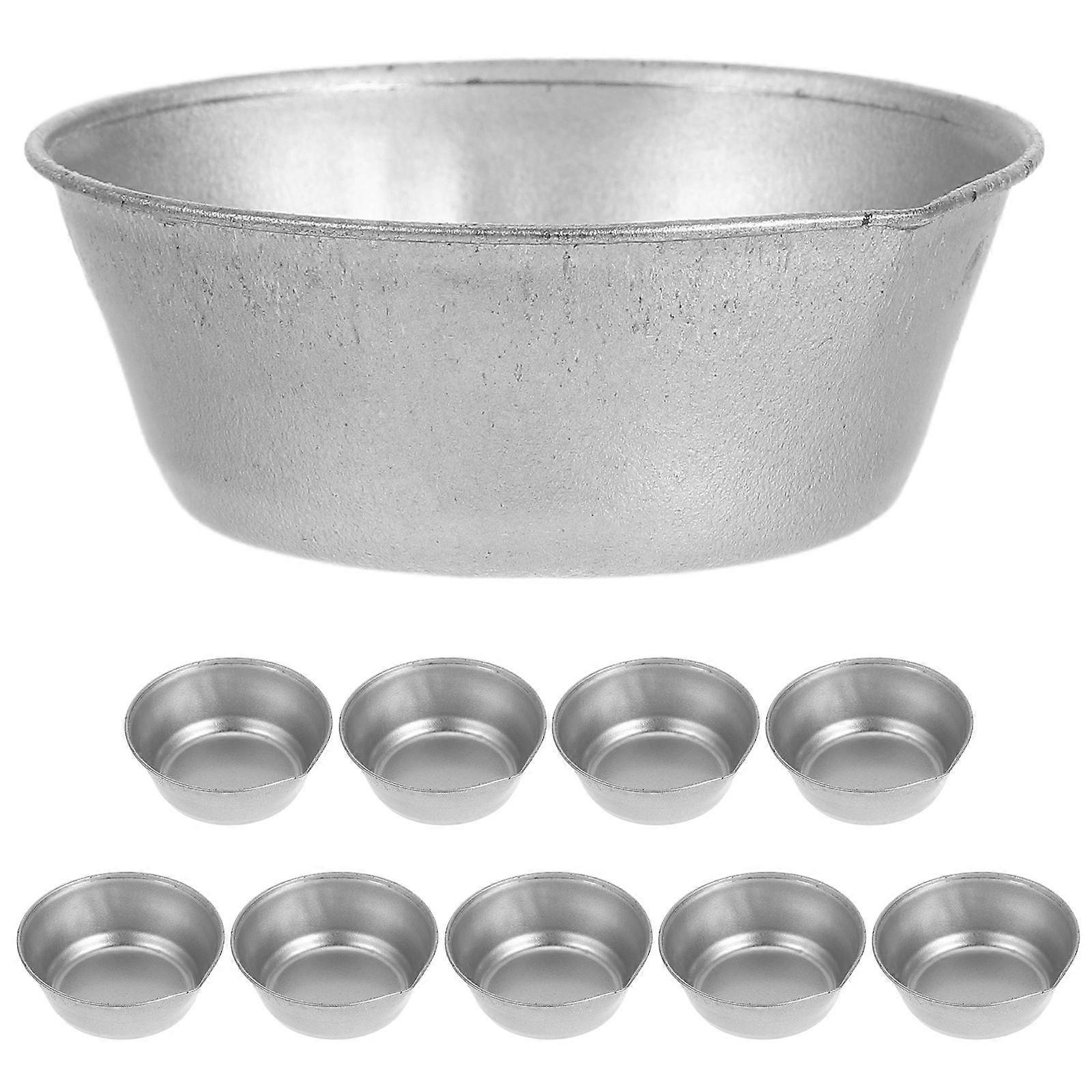 10Pcs Silver Paint Mixing Trays Designed For Model Painting Specific Use With Convenient Round Shape And Efficient Functionality