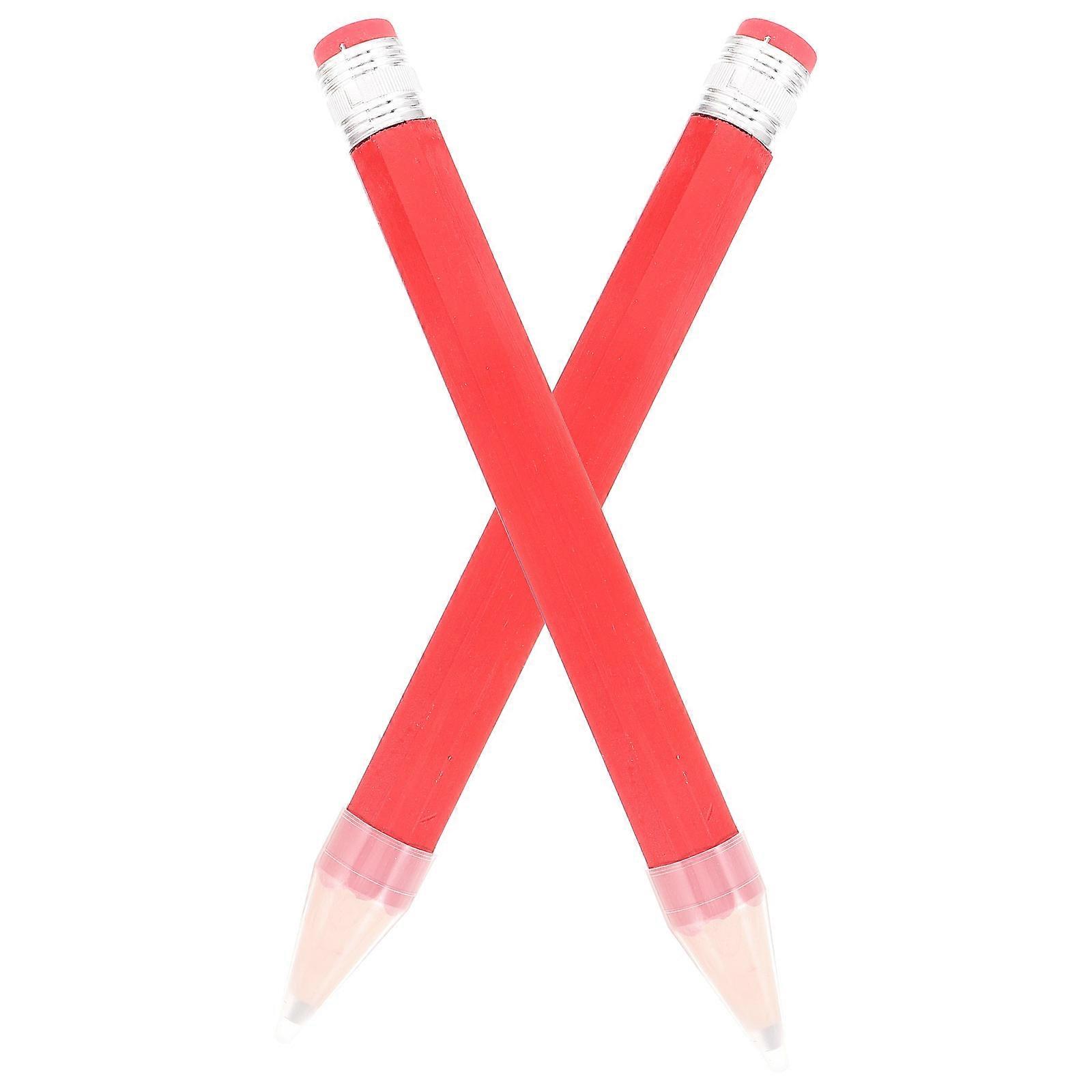 2pcs 35cm Holzbleistift Große Zeichnung Schreiben Malerei Mark Bleistift Schreibwaren Requisiten (Rot)