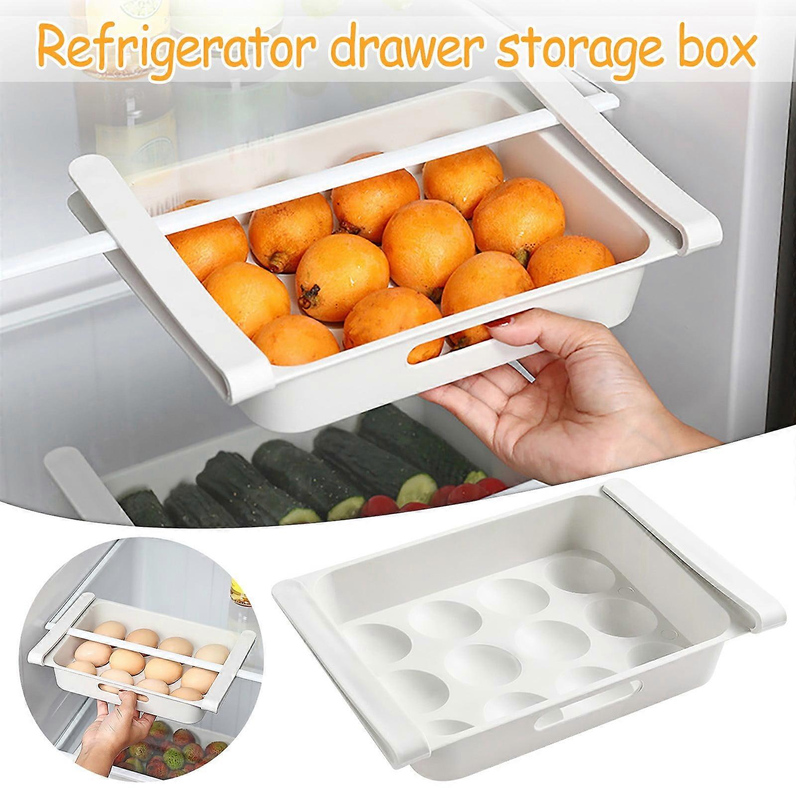 loopsun Large Capacity 12-grid Egg Holder, Stackable Refrigerator Egg Storage Box, compatible with Fridge Organizer Bin, White