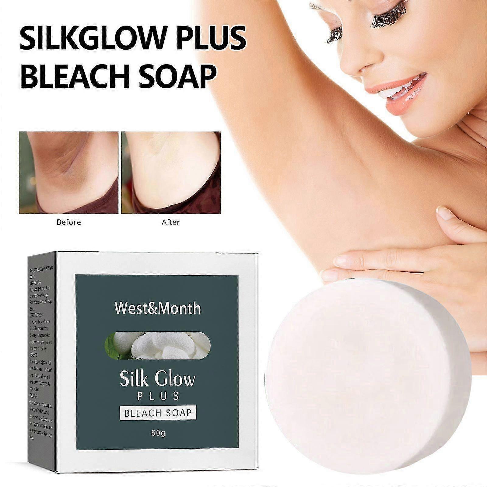 Silk Glow Plus Bleach Soap - Savon de bain éclaircissant et hydratant aux protéines de soie et à l’extrait de lait de chèvre