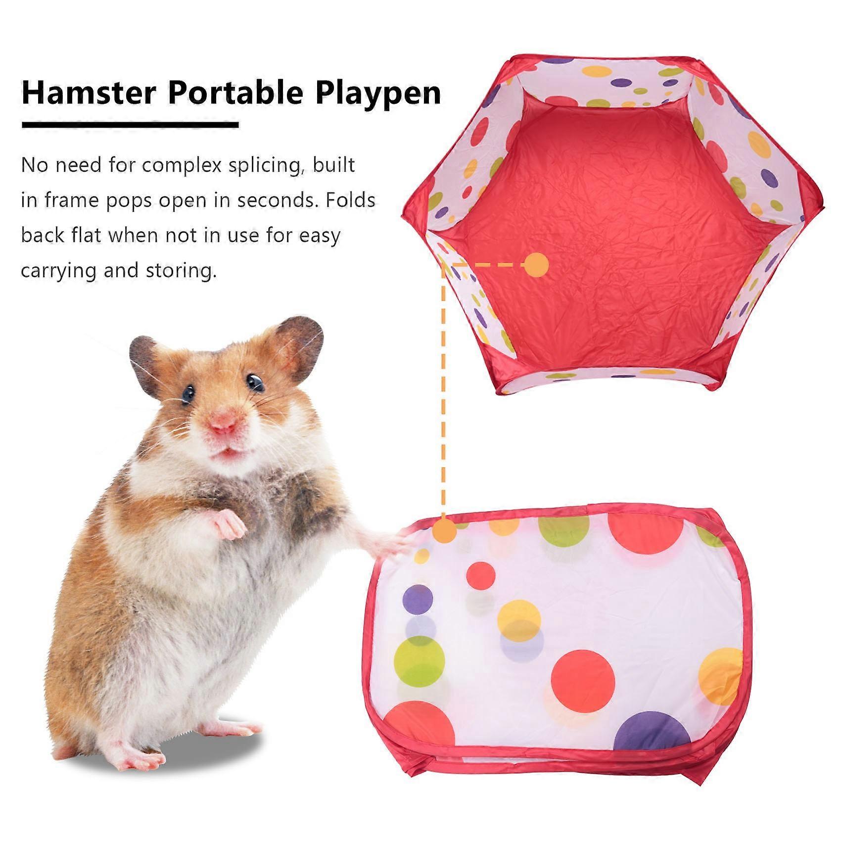 Cochon d’Inde Parc pliable Portable pour petits animaux Parc d’exercice ouvert extérieur / intérieur pour hérissons, hamster