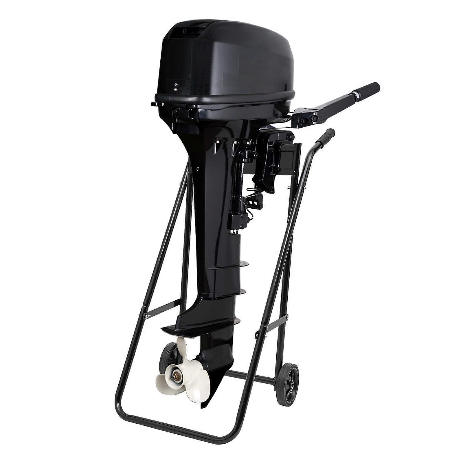 Outboard Motor Stand Cart with Wheels, Heavy Duty Folding Trolley for Storage,  and Transport