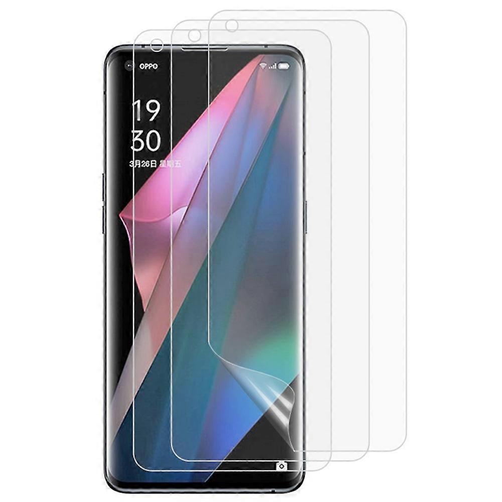 Oppo Find X3 / X3 ProセンシティブタッチソフトPETバブル防止指紋防止超スリムスクリーンプロテクターフィルムと互換性のある3個