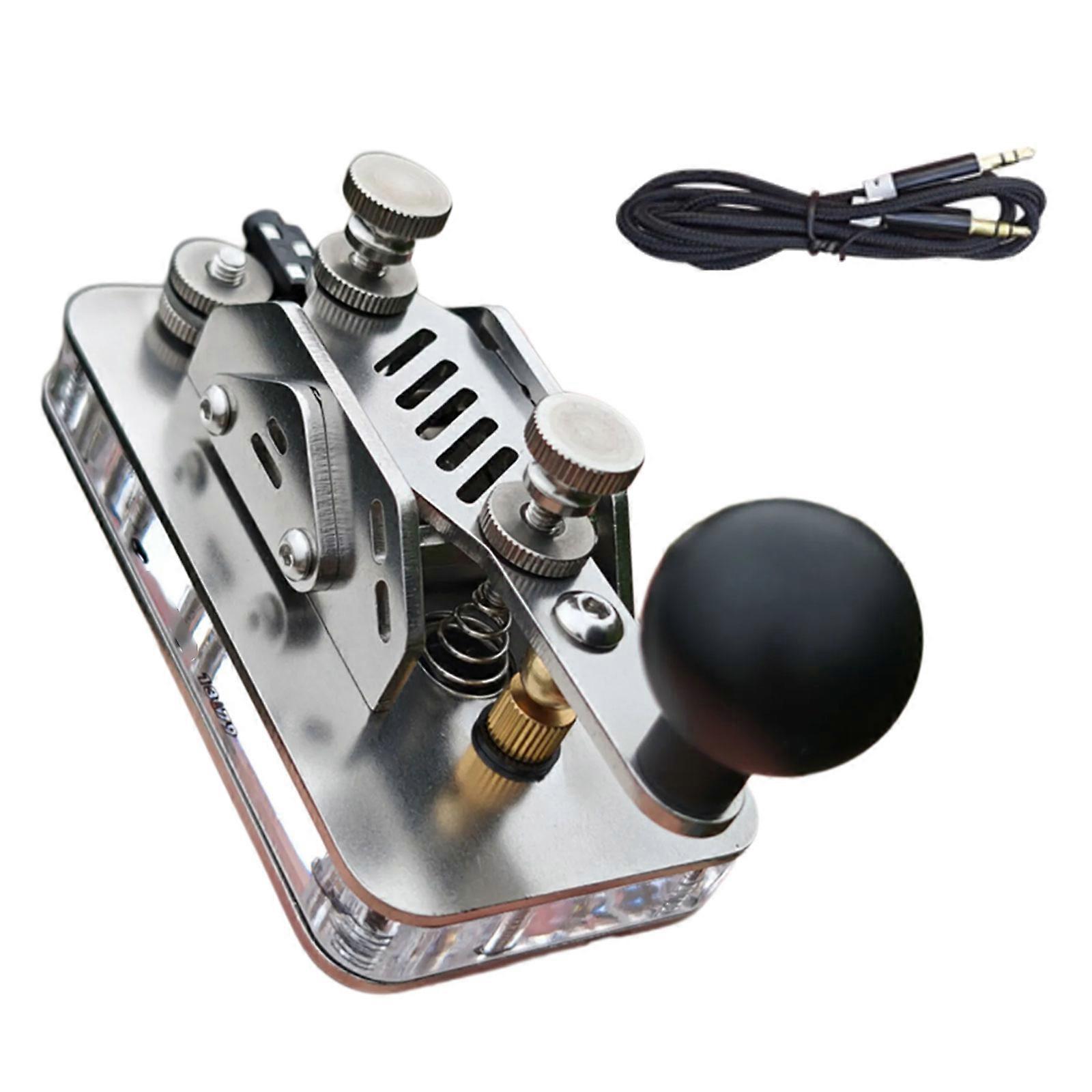 High Quality Stainless Steel and Aluminum Morse Code Key Offering Long Lasting Performances Manual CW Practice Key Multicolor