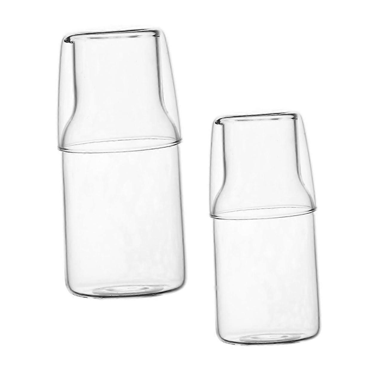 Glass Water Carafe Set with Cup, Elegant Design for Bedside or Dinner Parties, Generous Capacity