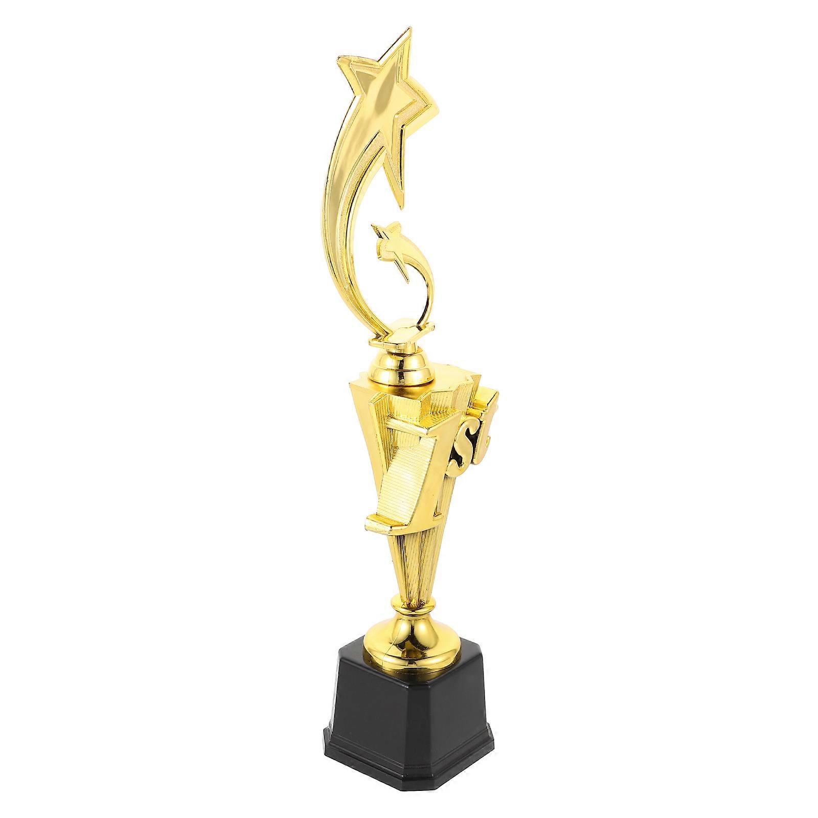 Star Trophy Award for Competition Winners with Golden Plastic