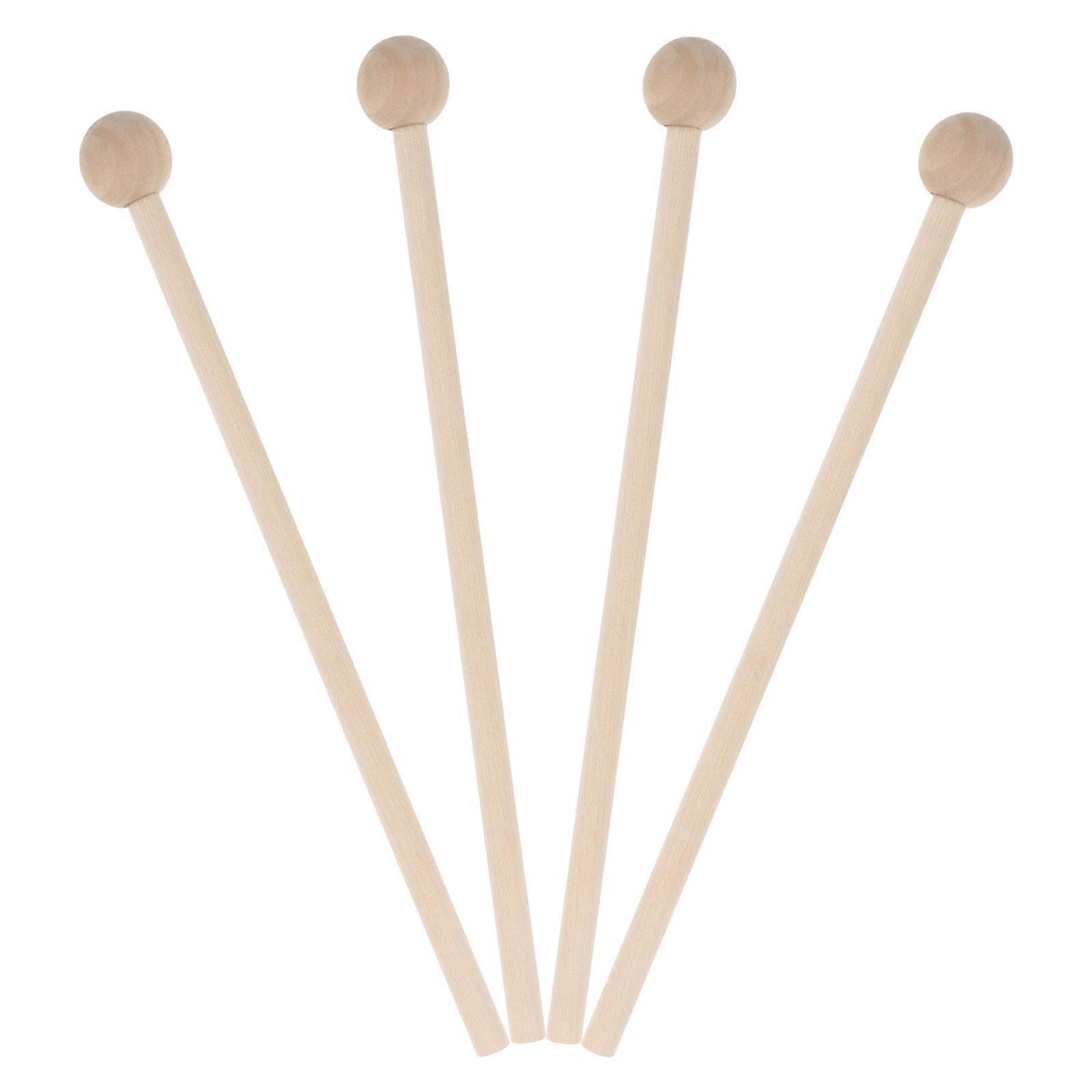 Wooden Drum Sticks for Drum Use with Comfortable Grip and Enhanced Sound Quality Beige 2 Pairs