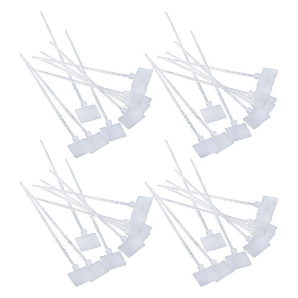 200Pcs Nylon Cable Tie Label Self-Locking Network Zipper Trim Wrap Ring Line Label