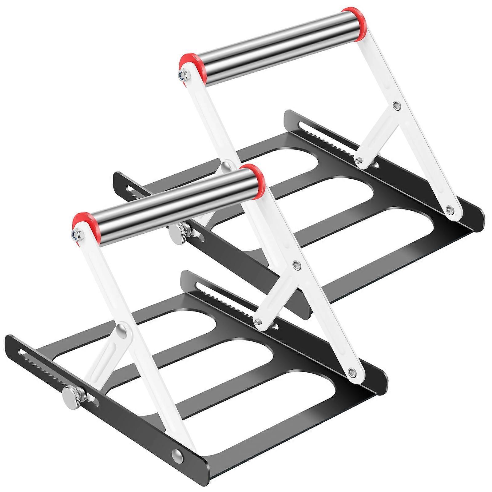 FUYGRCJ 2Pcs Cutting Machine Support Frame, Foldable Table Saw Stand, 55-135mm Height Adjustable Work Bracket for Material Holder