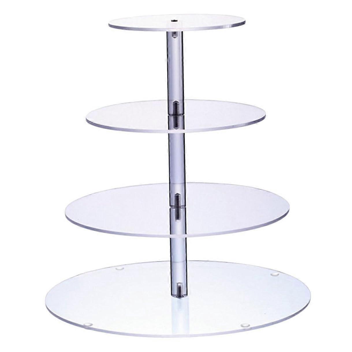 4Tier Acrylic Cake Stand with Stable MultiTier Design for Weddings Parties and Event Display