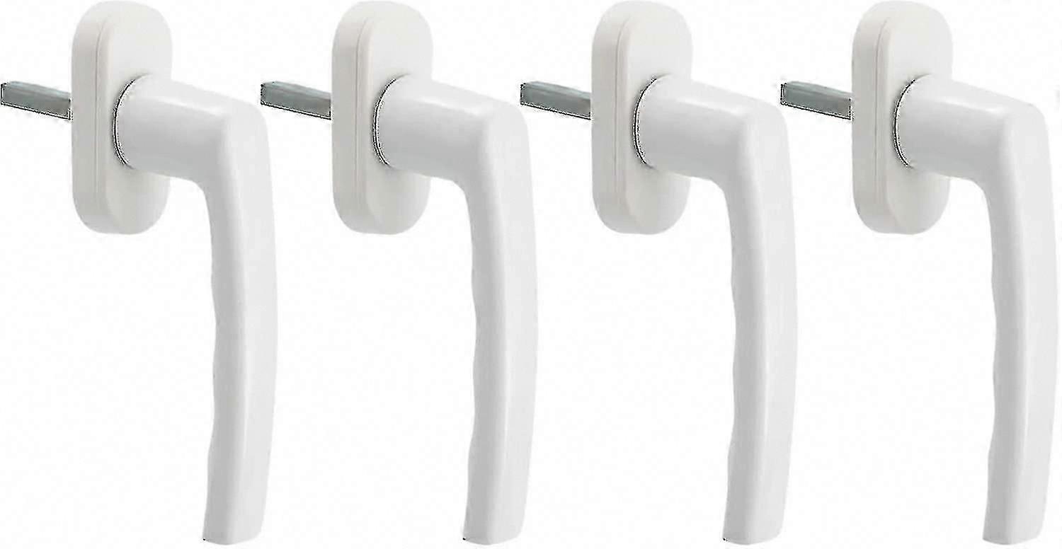 White Window Handle, 4-Pack Universal Aluminum Handle for Left and Right Windows