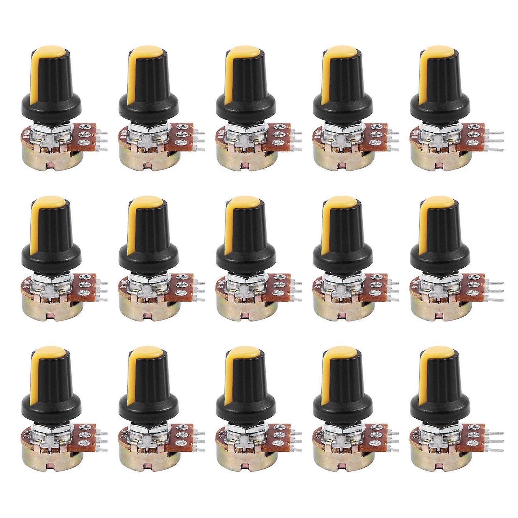 15pcs 10K OHM 3 Terminal Linear Taper Rotary Audio B Type Potentiometer