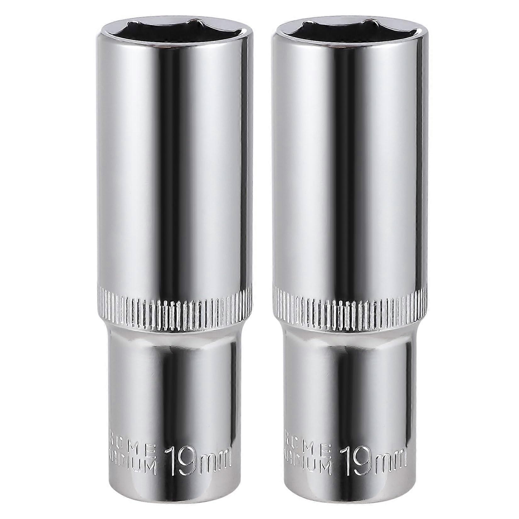 19mm Deep Socket 1/2 Inch Drive 6 Point Chrome Vanadium with Long Reach and Corrosion Resistant Finish