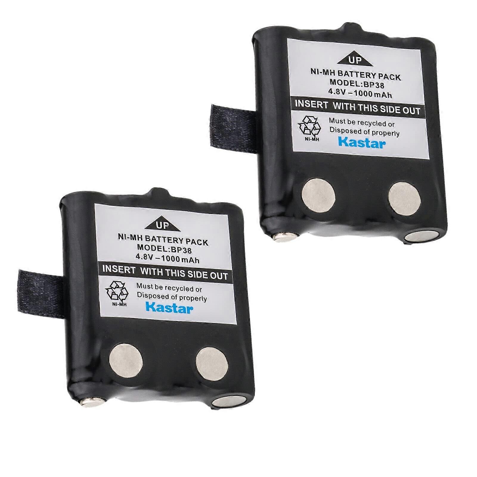 2Pack 4.8V 1000mAh NiMH TwoWay Radio Battery Replacement for Uniden BP38 BP39 BP40 BT537