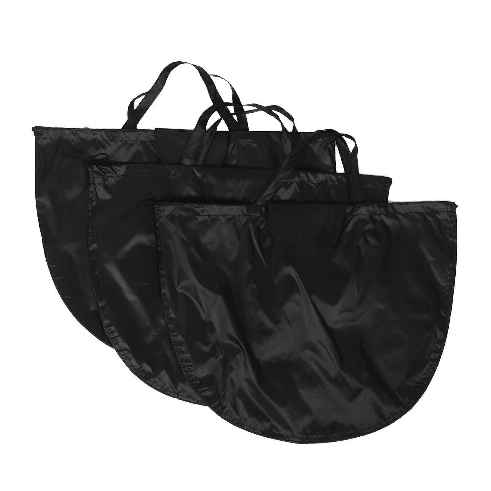 Black Storage Bag for Motorcycles with Drawstring Closure 3Pcs Pack