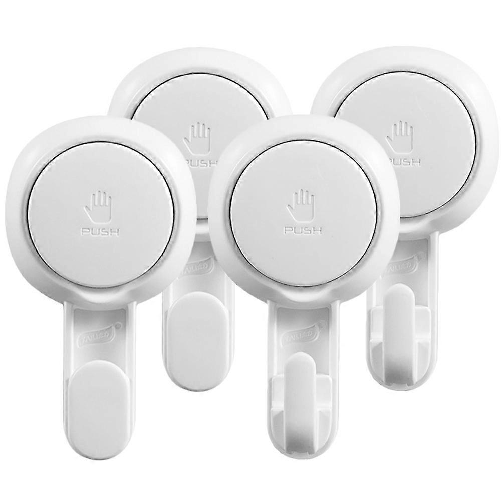 Suction Cups Hooks Hangers No Drilling Required ABS Material 4Pcs