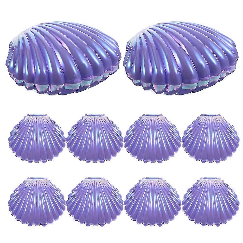 Seashell Candy Box for Storage 10Pcs Shell Shape Purple Candy Containers