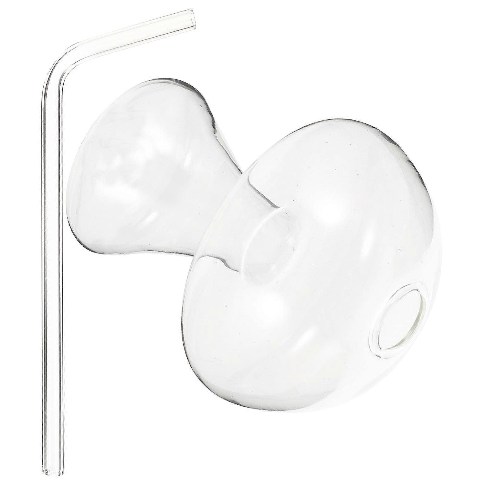 Glass Mushroom Shape Cup for Cocktail Beverage 1Set