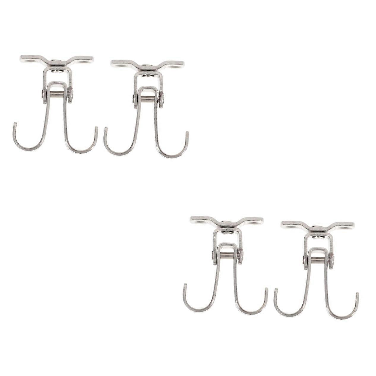 Rustproof Stainless Steel Ceiling Hooks with Screws, Adjustable Wall and Ceiling Storage Hangers
