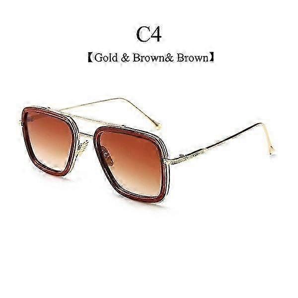 25-26 Iron Man Sunglasses Retro Square Glasses