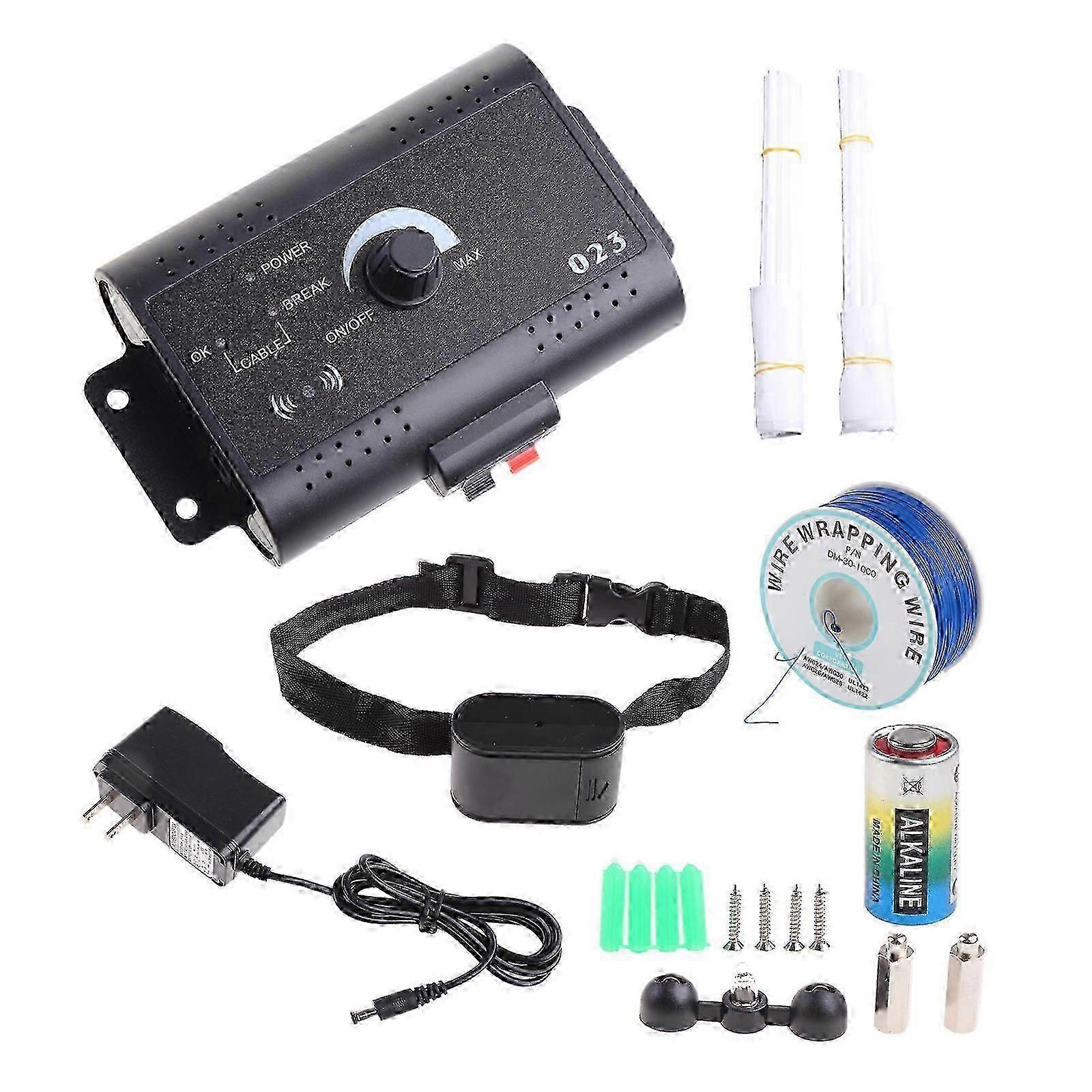 Dog Electric Fence & Training Collar System Harmless Adjustable Control Range 25-26