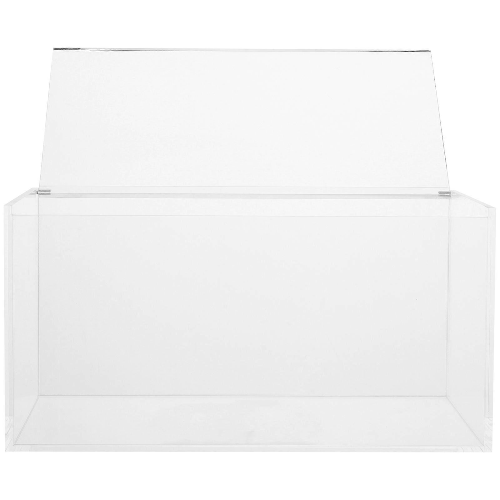 Crystal Display Box Acrylic Display Case for Storage 4Pcs Transparent Small Organizer