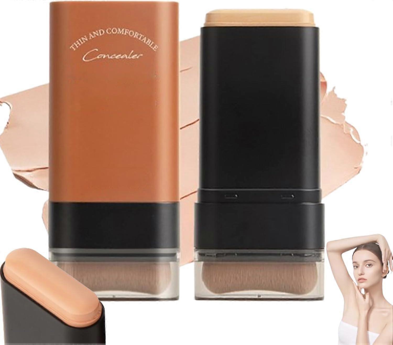 Foundation Stick Full Coverage Hydrating CreamToPowder with BuiltIn Brush (#04, 20g)