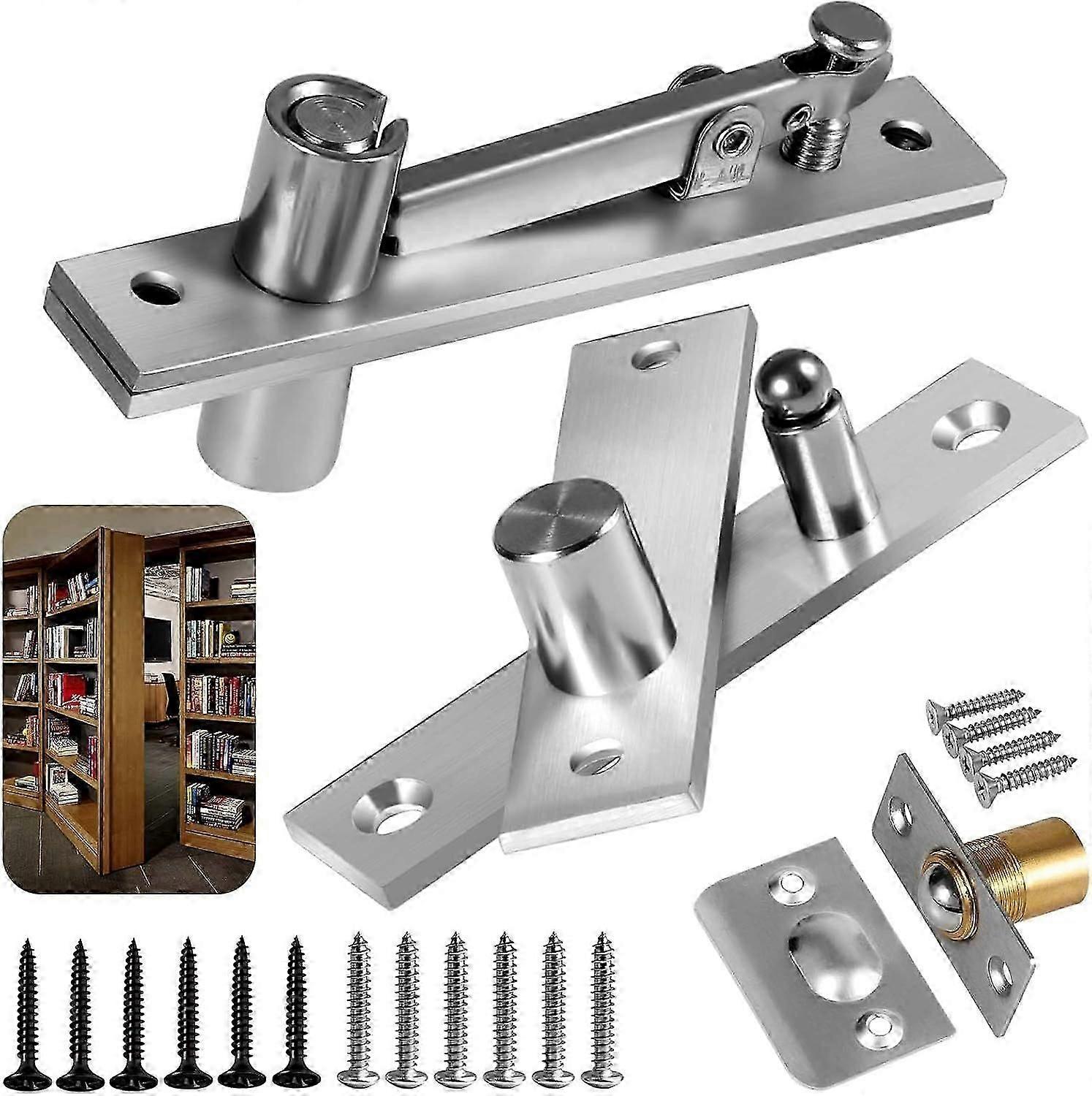 Door Pivot Hinges,Invisible Hinge System with Ball Catch Hardware for Max 200 lb