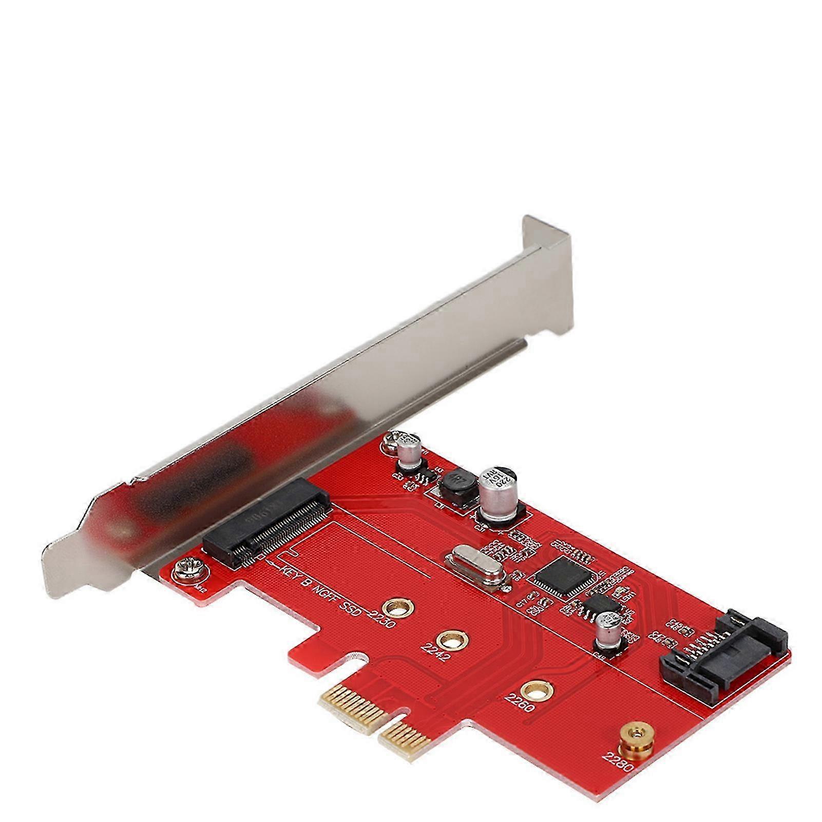 Desktop PCI-E to M.2 SSD Expansion Card SATA3.0 Solid State Drive Riser Card Adapter 25-26