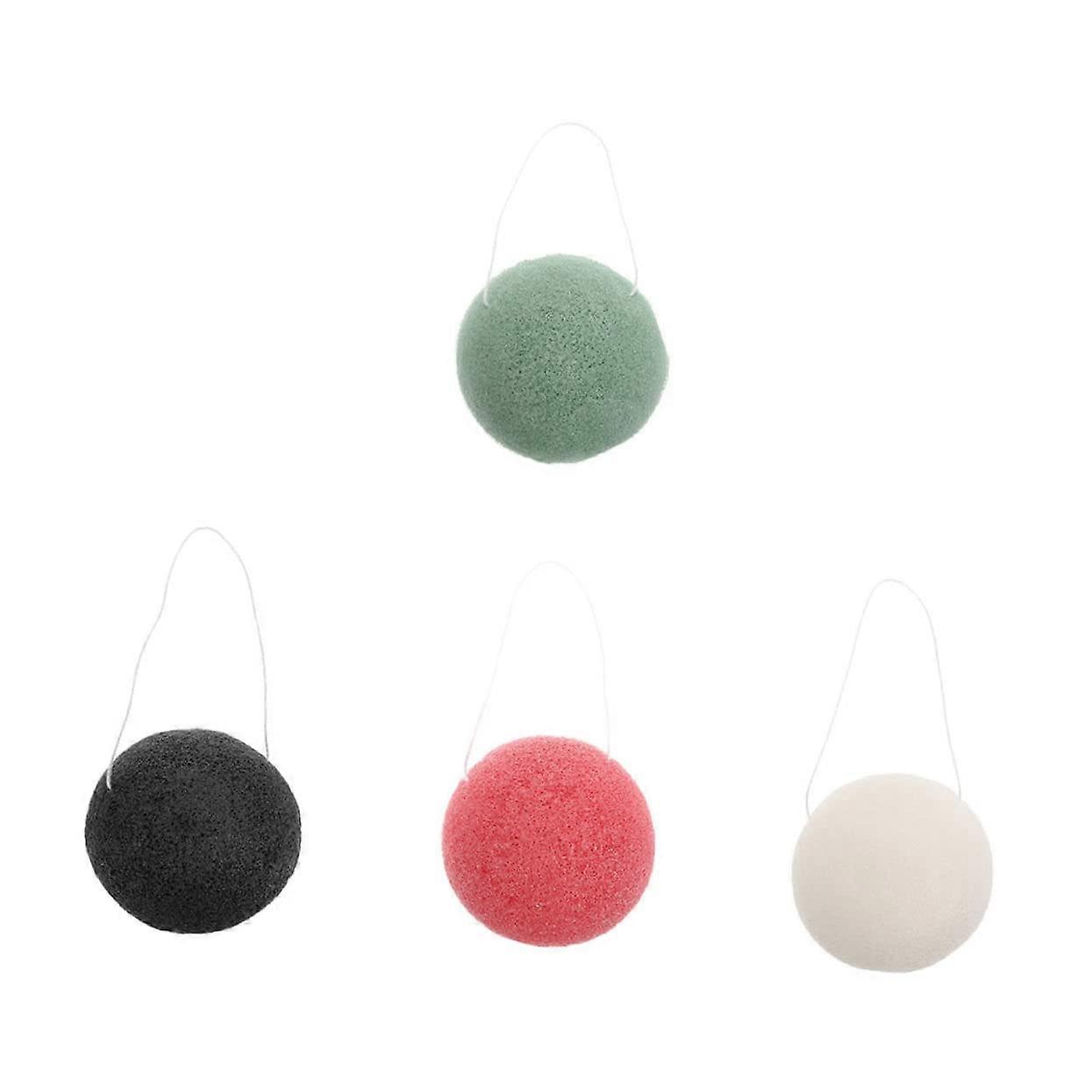 Facial Cleansing Sponge 4 Pack Reusable Makeup Removal Puff Gentle Deep Clean Soft Exfoliating