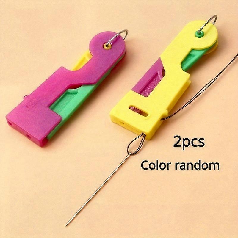 2pcs Automatic Needle Threader Tool - One-Touch Operation,for Seniors & Visually - Quick Threading, Ideal Gift for & Low Vision