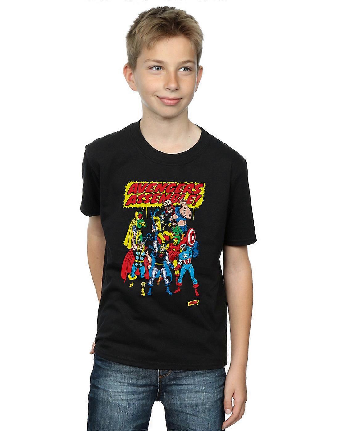 마블 코믹스 보이즈 어벤져스 어셈블 티셔츠