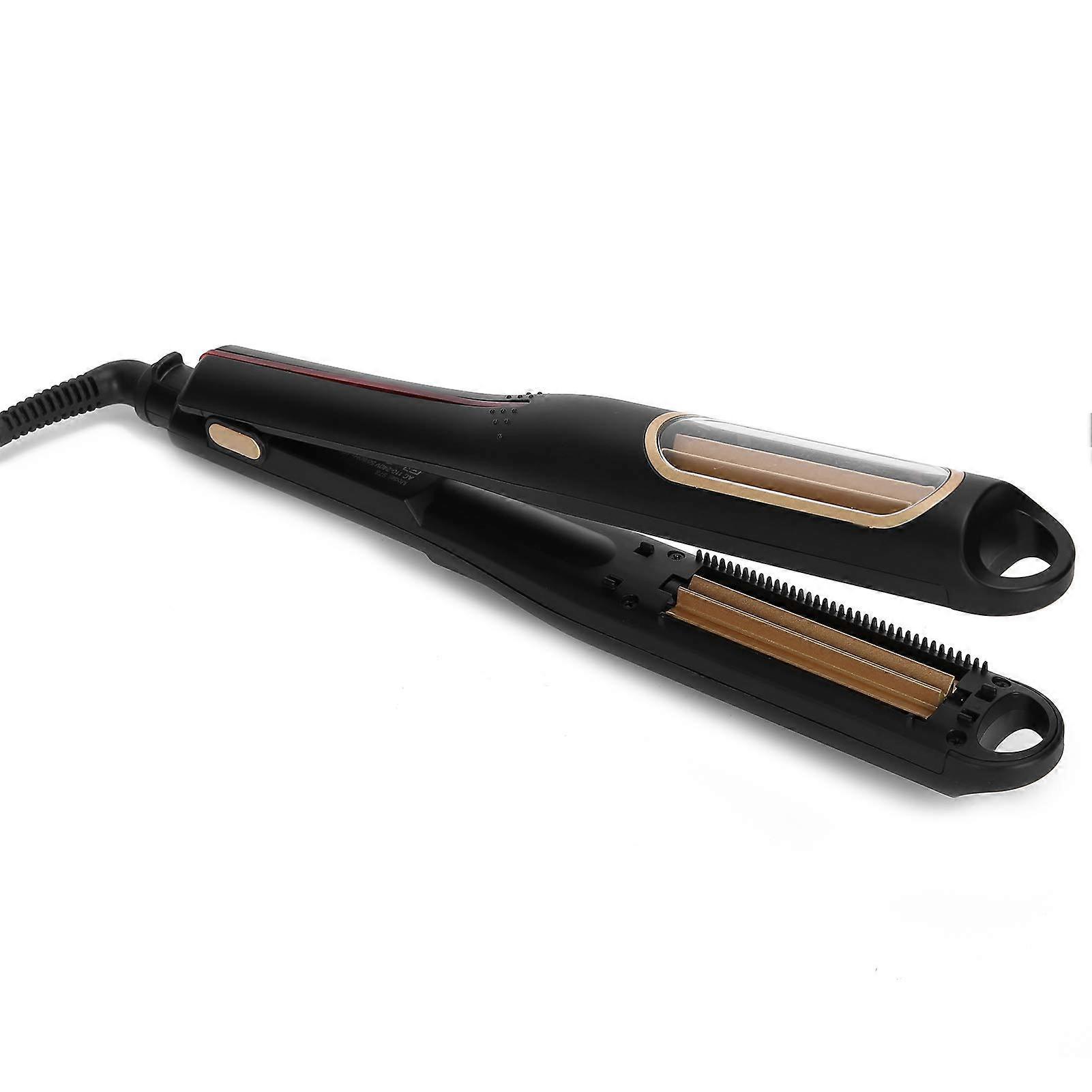 Automatic Hair Curler with Corrugated Barrel, Dual Temperature Settings, Textured Retro Waves, US Plug