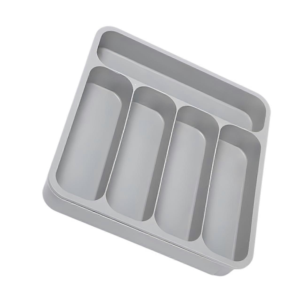 Expandable Silverware Organizer Tray with MultiCompartment Layout for Kitchen Utensils
