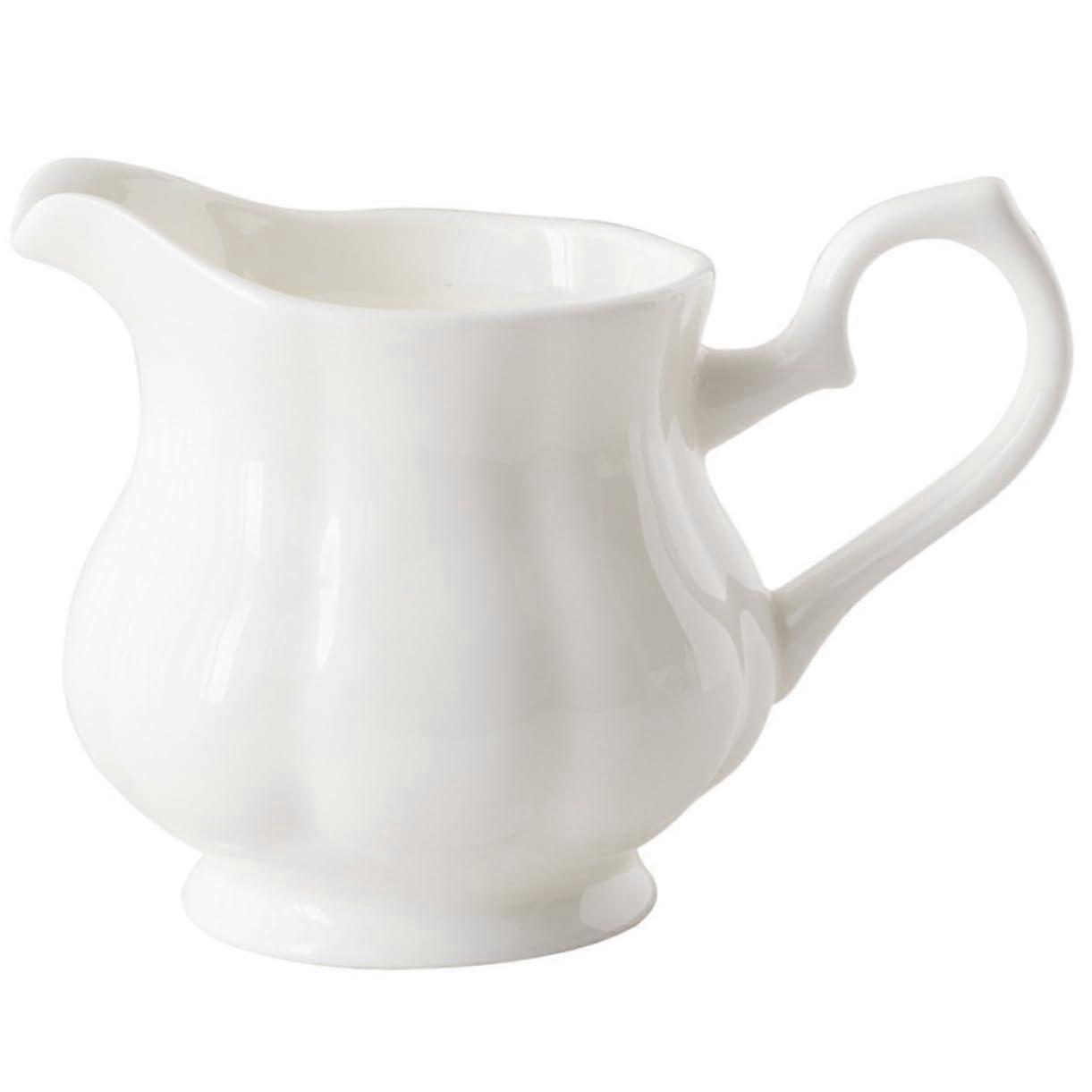 Ceramic Milk Jug with Handle Small Creamer Pitcher for Coffee Tea Temperature Safe Easy Clean