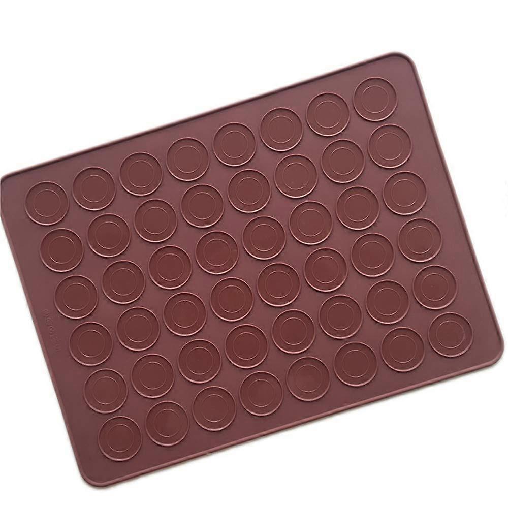 Silicone Macaron Baking Mat Nonstick 48 Shells Heat Resistant 400F Brown