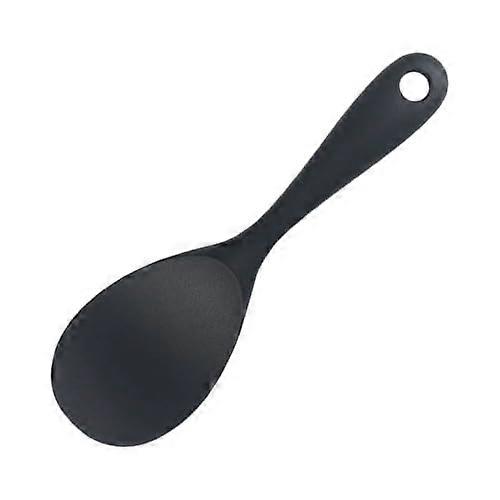 2Pcs Silicone Rice Paddle Set Non Stick Surface Ergonomic Grip Dishwasher Safe Black