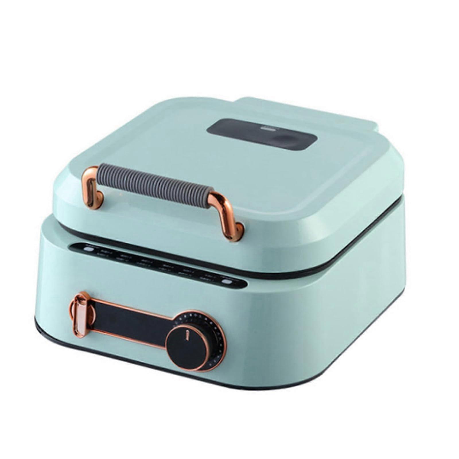 Electric Grill Pan DoubleSided Heating with Independent Temperature Control NonStick Green