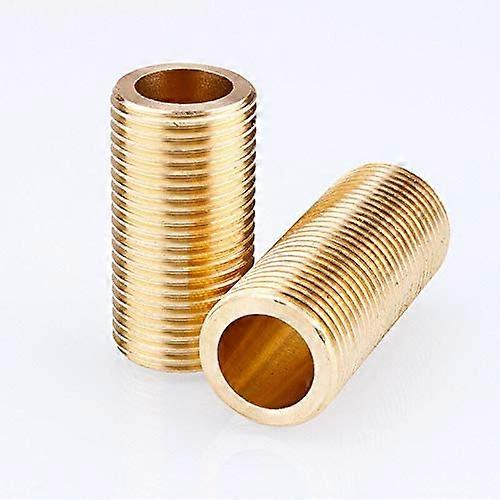 2PCS 1/2 Inch Brass Pipe Fitting Long Thread Nipple  Pressure Plumbing Connector 100mm