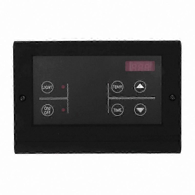 Household Sauna Room Temperature Controller Wall Mount Steam Generator Control for Wet Environments Black