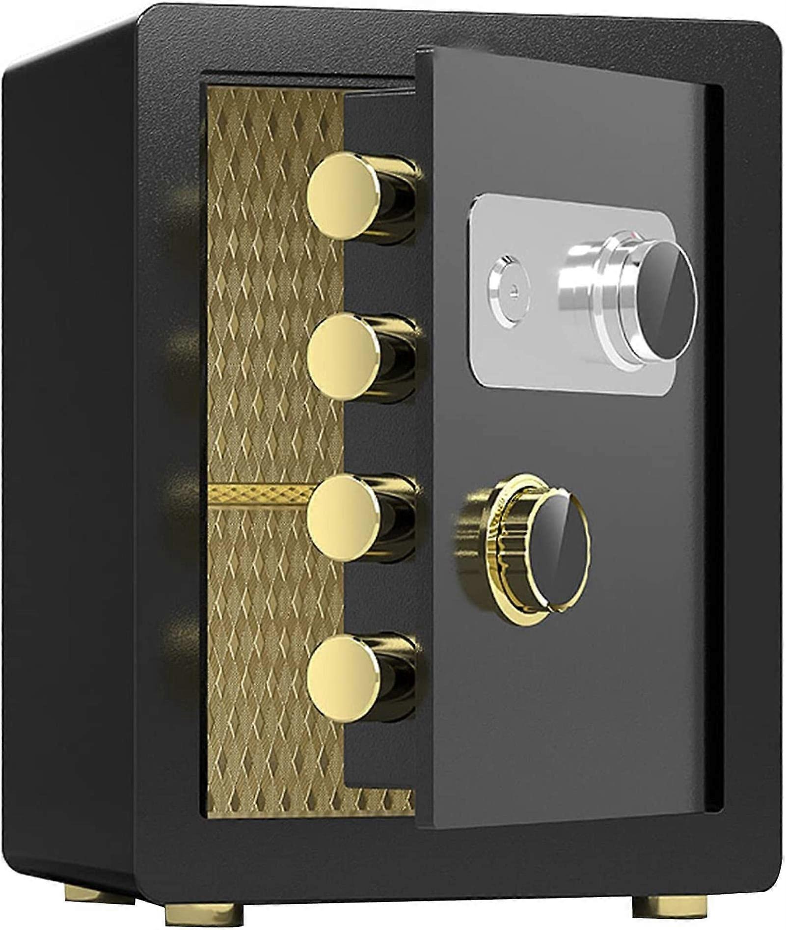 Fireproof Waterproof Safe Box with Dual Access Security, Combination Lock, Adjustable Storage, 40cm Black