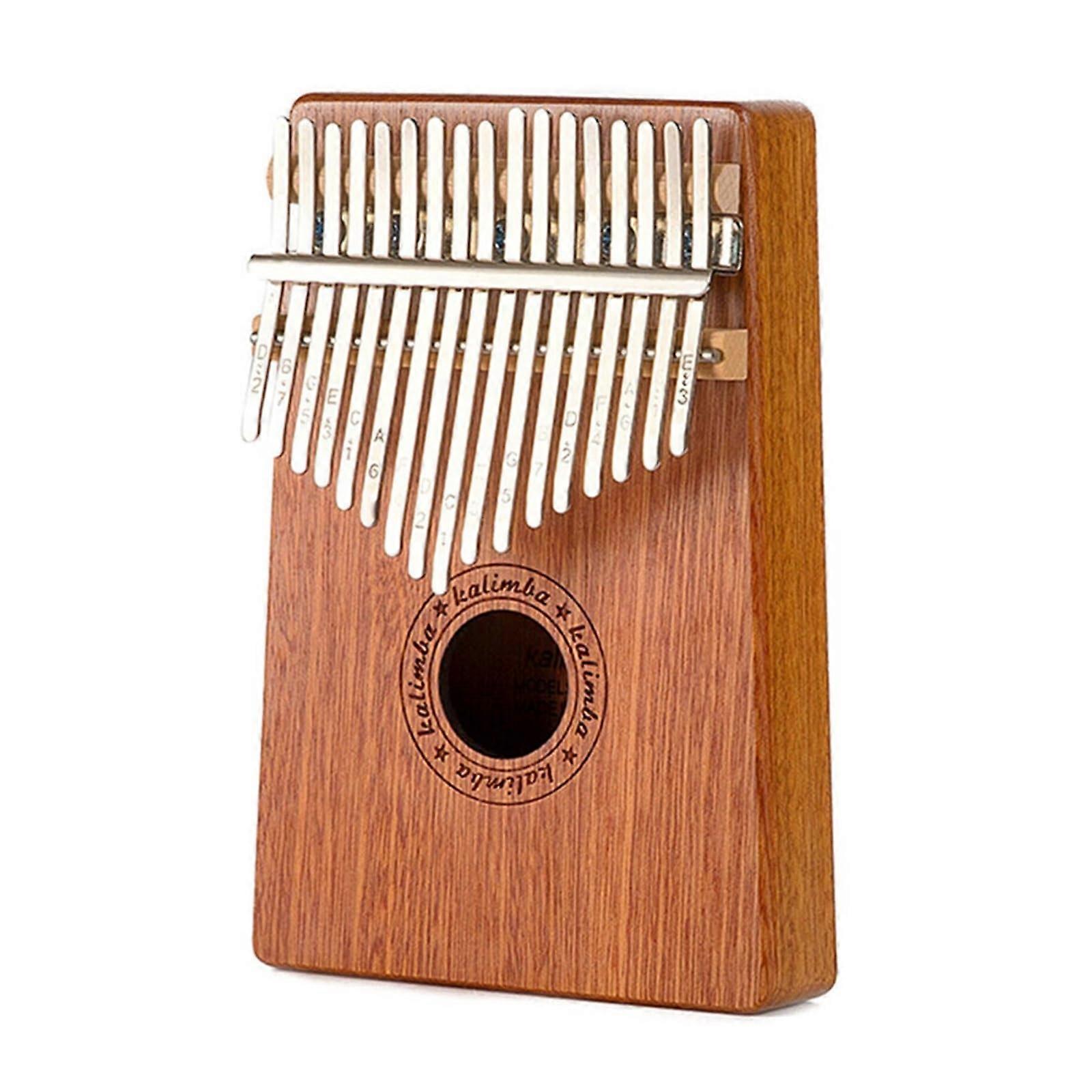 Kalimba Thumb Piano 17 Key Solid Wood with Engraved Notes for Beginners Clear Melodic Sound