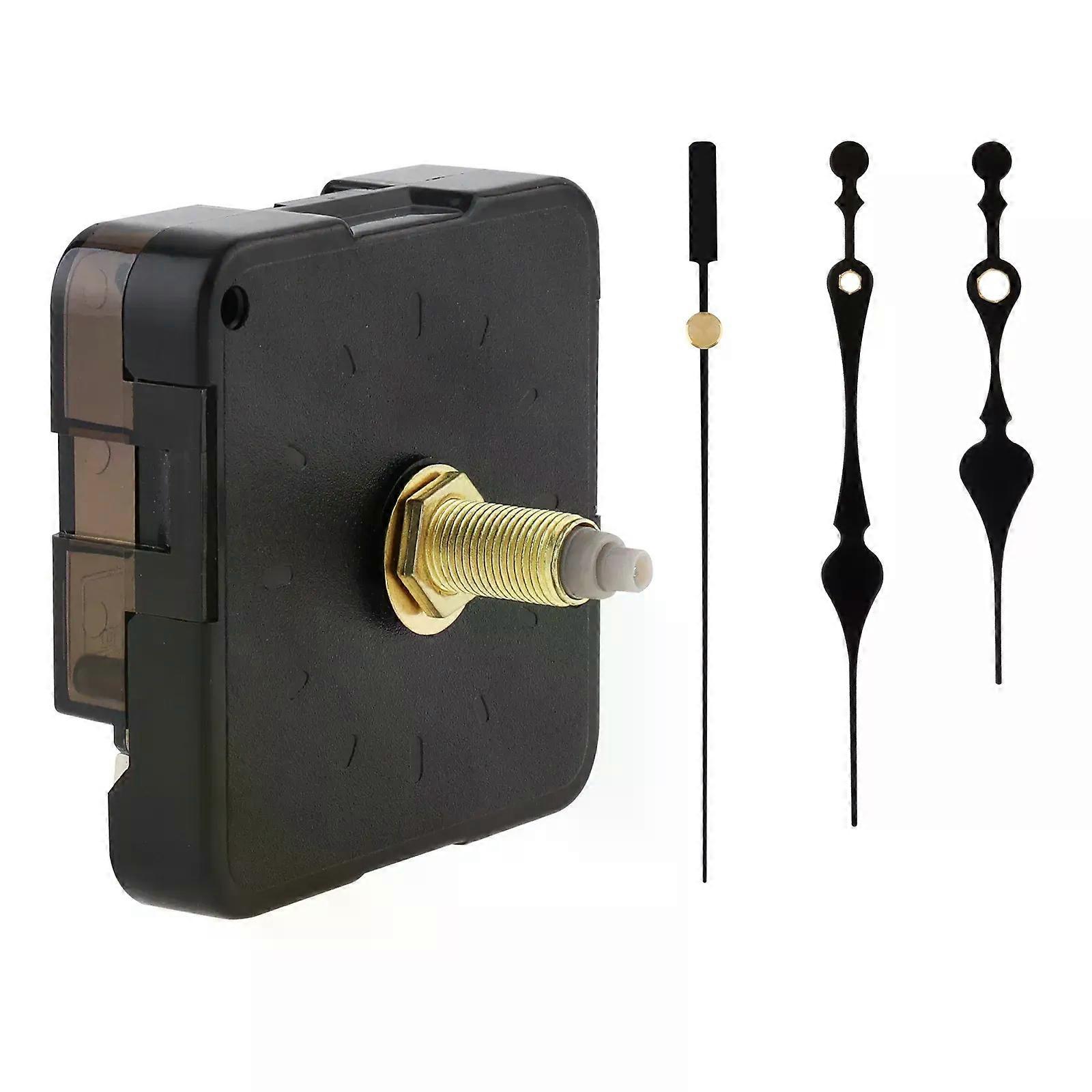 Wall Clock Mechanism Silent Quartz Movement Machine Wall Hands Silent Sweeping Second Movement with Pointer DIY Repair Part