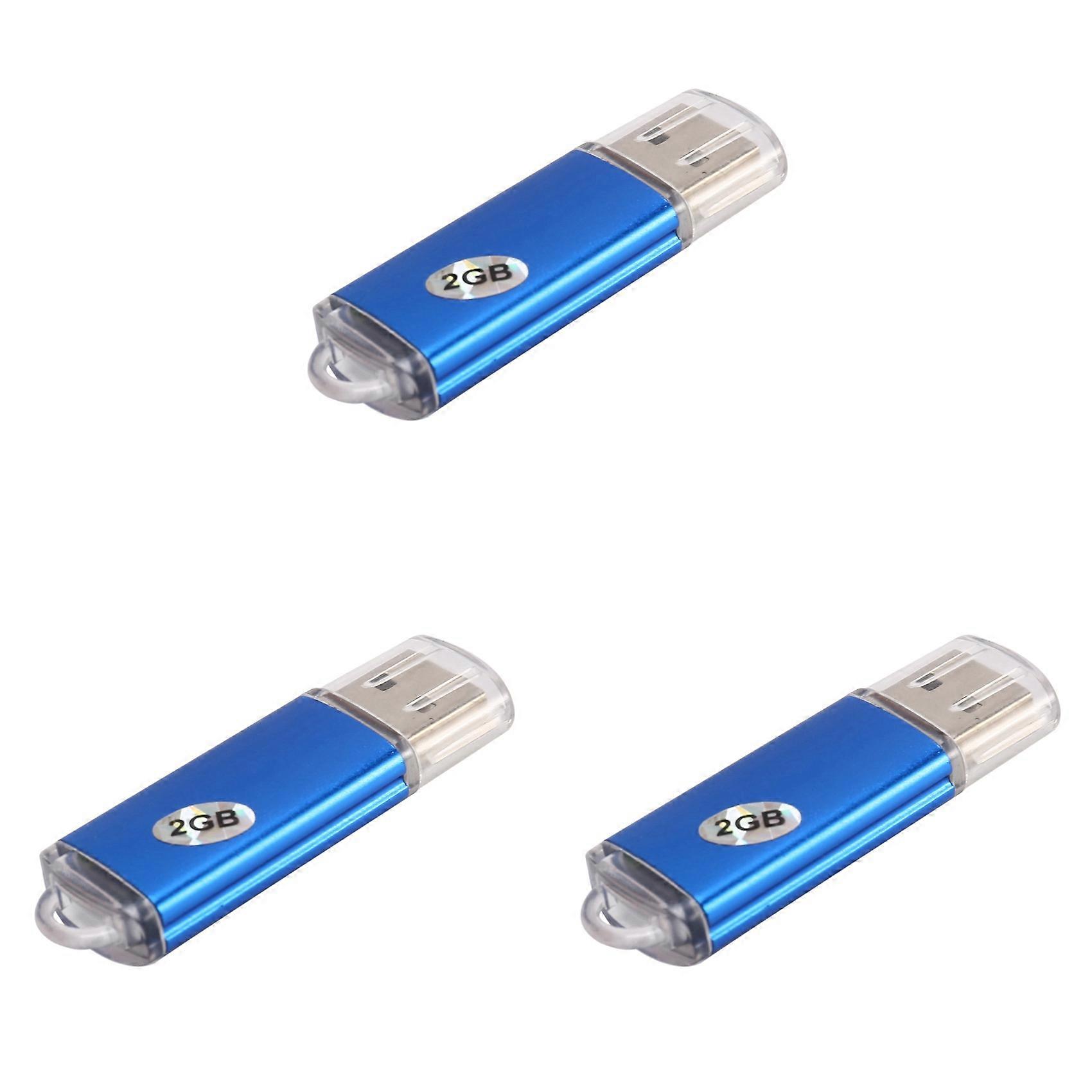 3X 2GB USB 2.0 Flash U Disk Blue