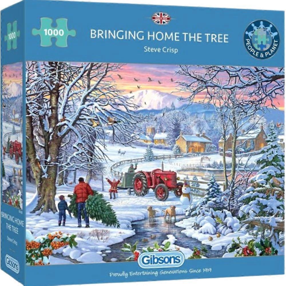 Bringing Home the Tree 1000pc Jigsaw by Gibsons