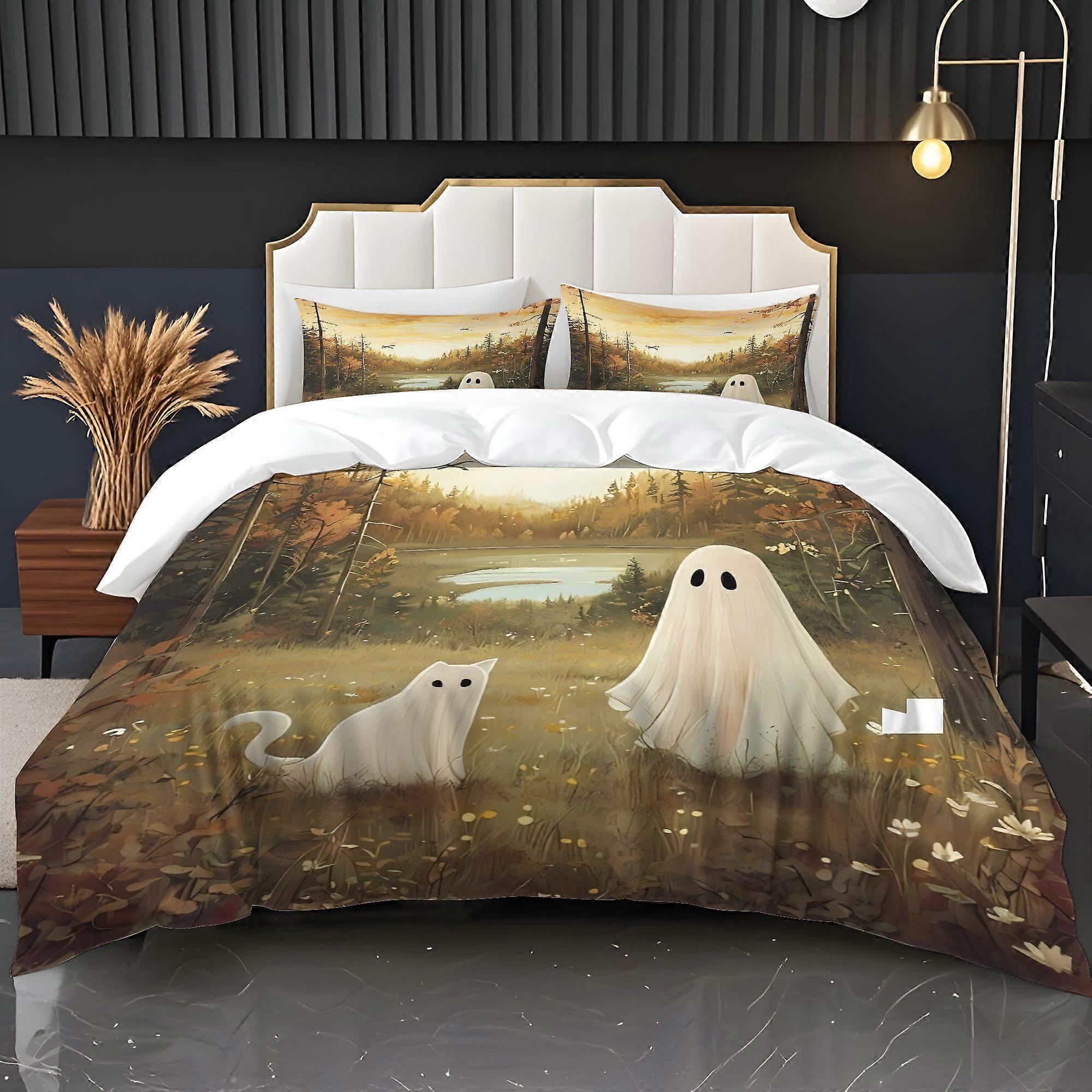 Ghost Duvet Cover Set  Printed Bedding Set